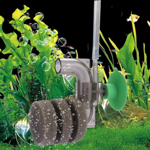 Svampefilter Luftdrevet Intern Filter Akvarium Oxygenfilter  Spo