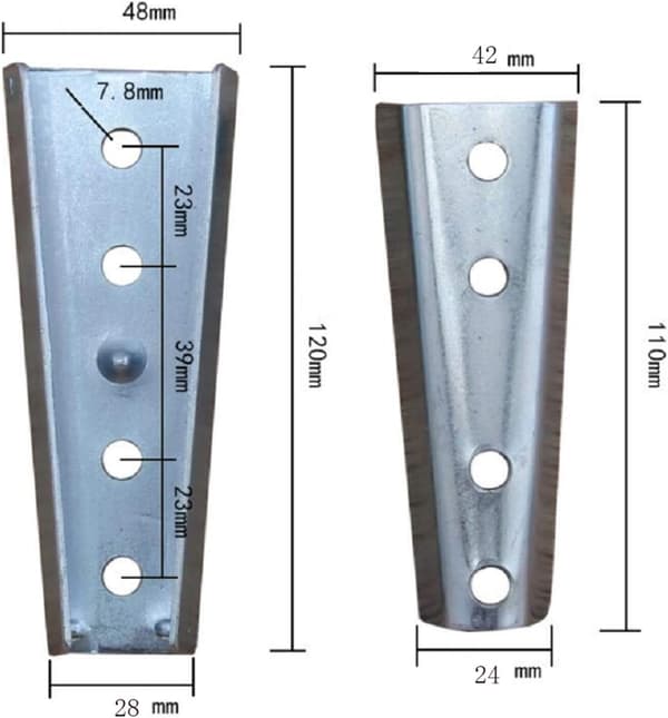【Lengde 120MM】 Kombinasjonssofakoblinger Sofa Latch Slider Sofa Conn