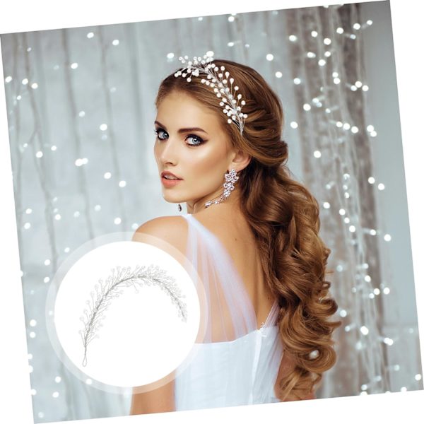 Dame pannebånd tørkede blomster brud perle dekorere rhinestones Miss Eur