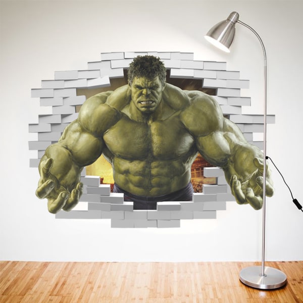 3d End game -seinätarra, lastenhuone, Incredible Hulk -seinätaide, vinyyli seinätarra