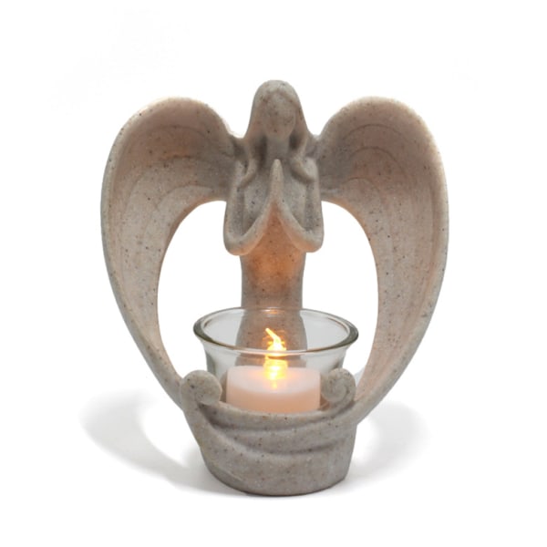 Englefigurer Tealight Lysestake, Kondolansegaver for Tap av Kjær