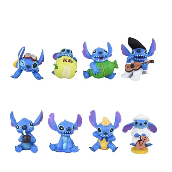 Lilo og Stitch Stitch Dukke Model Hånd Figur Legetøj Kage Ornament Decora