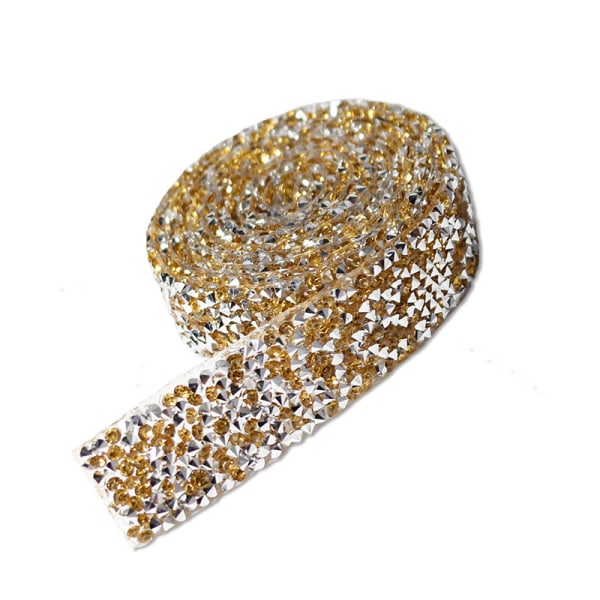 1 meter kristallrhinestoneband, 3 cm bredd glänsande hartsdiamantband