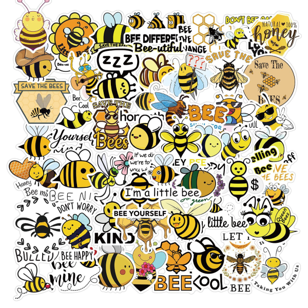 50 kpl Inspirational Bee Tarrapakkaus (Mehiläinen) 3-6cm keltainen
