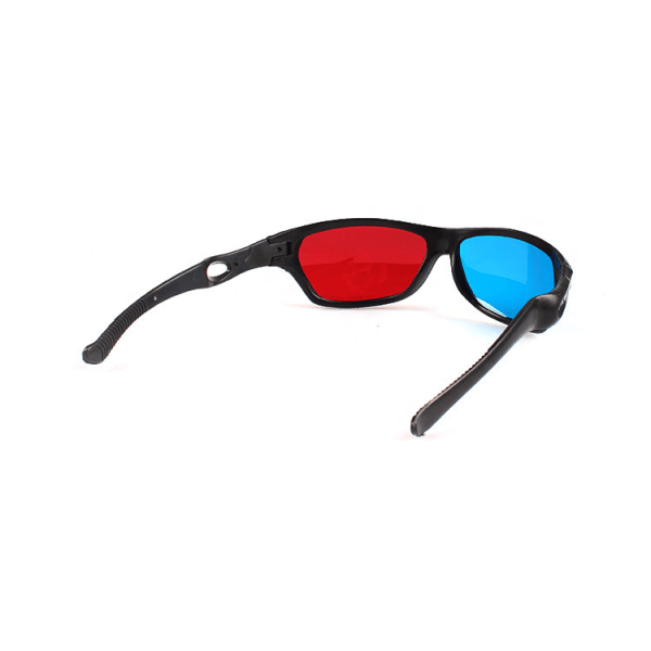 3 Pack Red-Blue 3D Glasses Plastic Frame Black Resin Lens 3D Movie Gam