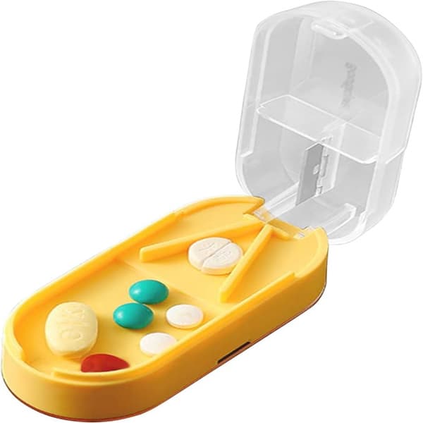 Pillekutter, beste pillekutter pilleboks 2 i 1, tablettdeler for små