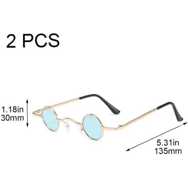 2 st Glasögon utöver det vanliga solglasögon med extremt liten lins