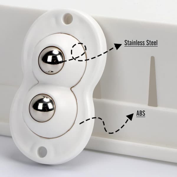 8 stk. Mini Caster Wheels, selvklebende Mini Swivel Wheels, 360 grader