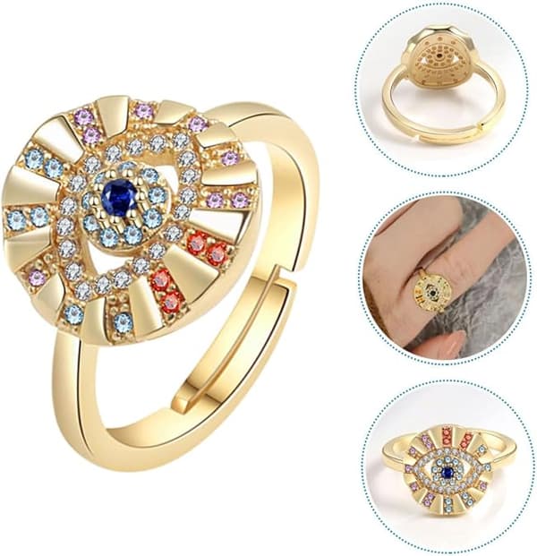 Ringe Hæklede Øjne Ringe Finger Ring Stilful Ring Justerbar R
