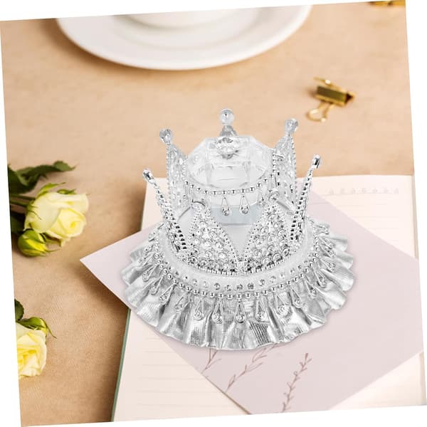 Krone Ringæske Krone Krystal Krone Smykke Display Holder Brid