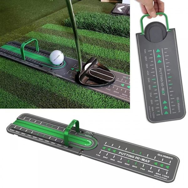 Golf Precision Distance Putting Drill, Golf Putting Alignment Rail, Precision Distance Control & Instant Feedback Essential, Portable Swing Training Aids【Golf Accuracy Putting Practice Tool】