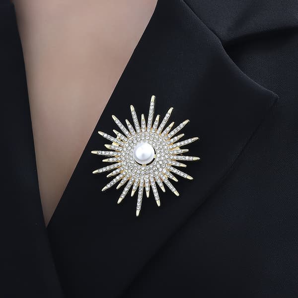 Rhinestone Broscher og Pins til Kvinder, Blomst Guld Mode Broscher,