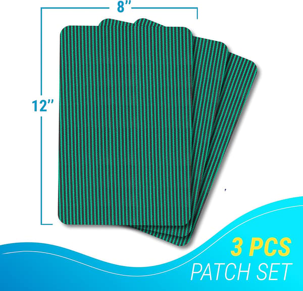 Pool Patch Reparationssats, Pooltäckningslapp 12 x 8 Självhäftande, Simning