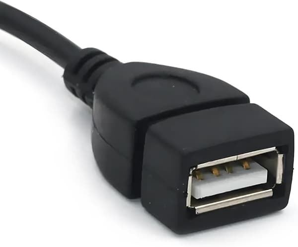 2 stk. USB-stik til opladningskabel, billaderadapterkabel, 3,5 mm han til USB