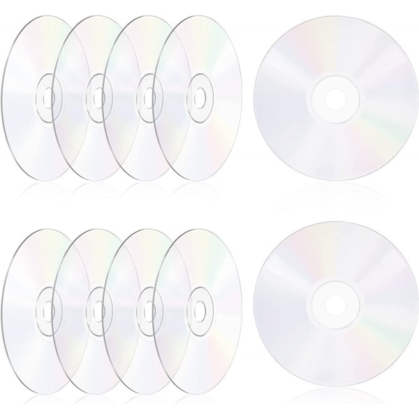 10 styks cd til dekoration Æstetisk klar cd til maling af transparent