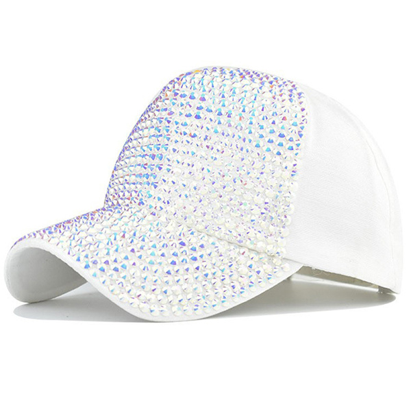 1 stk. Diamant Cap Hip-Hop Cap Sequin Huer til Kvinder Sommer Peaked Summ