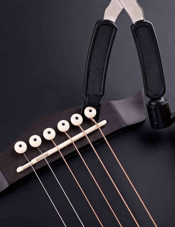 Multifunksjonell gitarstrenger vikler bro pin fjerner strengekutter for
