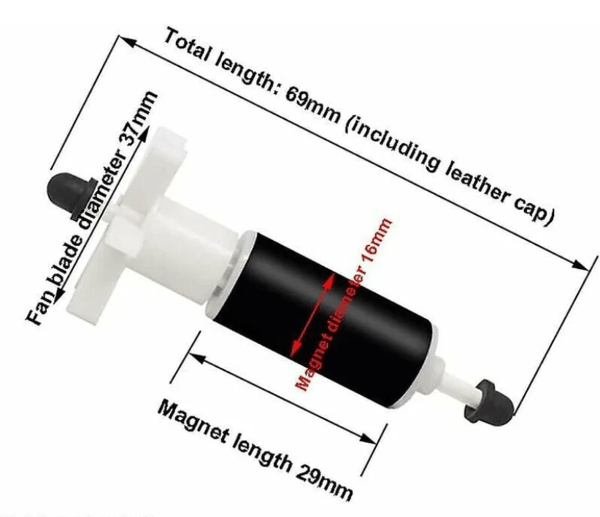 Lay Z Spa Pump Hjul/Rotor E02 Reparasjon (69mm)
