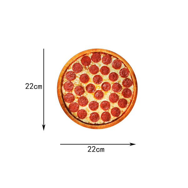 Pizza Pennfodral Väska Pung Pu Läder Rund Liten Kapacitet Pennfodral