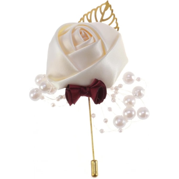 Blomsterknapphullssett, håndlagde silkeblomster for bryllup, hjemkomst, ball