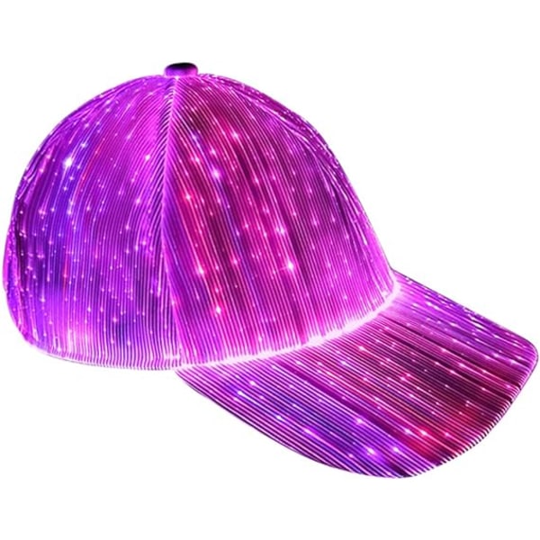 LED Baseball Cap Hat RGB med 7 farger Luminous Glowing USB-lading L