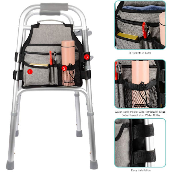 Supregear Side Walker Bag, Walker Side Access Bag Organizer Pouch Tote