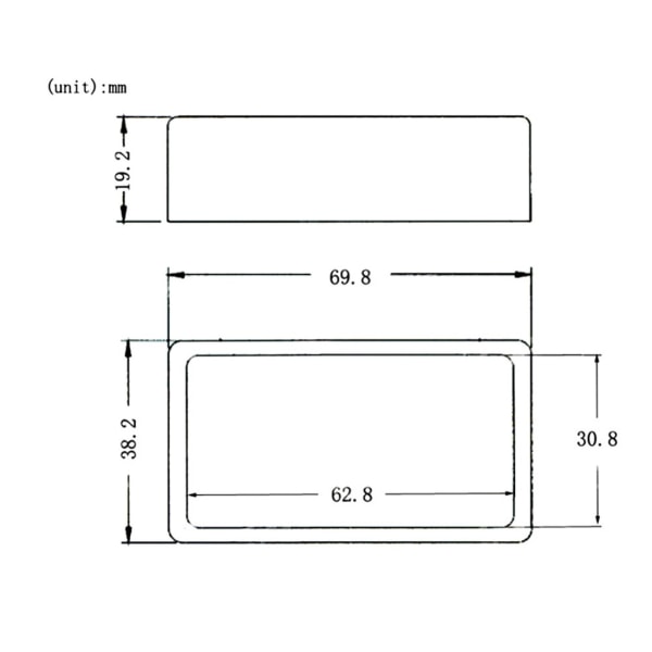 2 stk kobberåpen ramme Humbucker pickup-deksel for elektrisk gitar