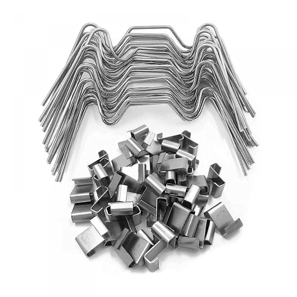 100 stk. polycarbonat drivhuspaneler rustfrit stål clips Z-clips*