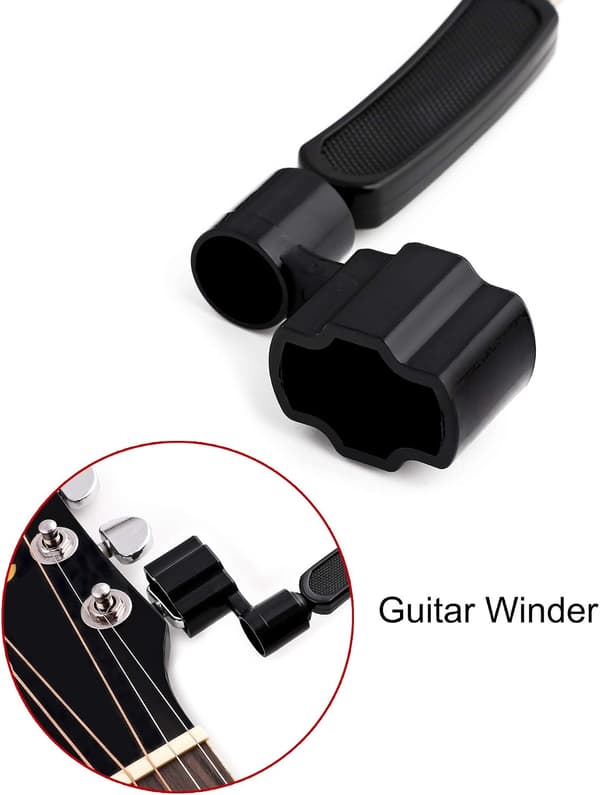 Multifunksjonell gitarstrenger vikler bro pin fjerner strengekutter for