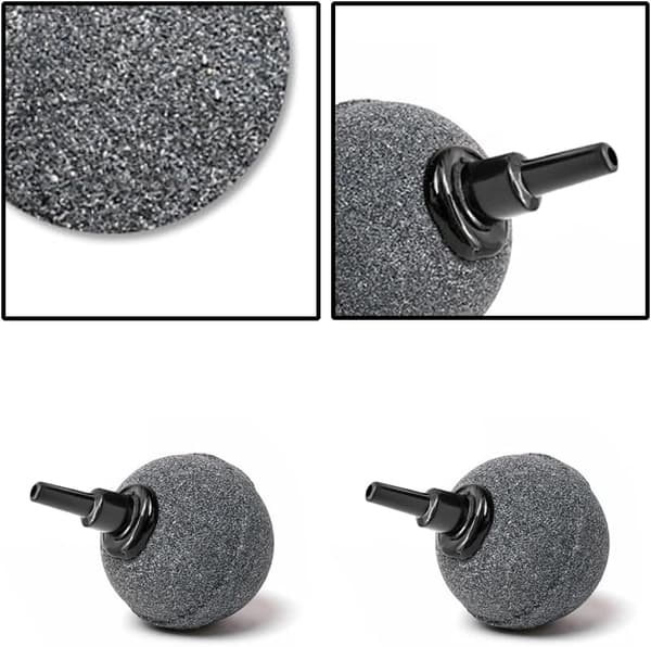Akvarium Luftsten 6 Delar Akvarier Syrediffusor Luftsten för Akvarium Bollar Bubblare Diffusor för Akvarium Sten för Akvariumpump Akvarium Bub
