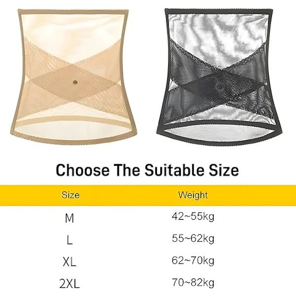 Cross Mesh Girdle til Taljeformning, Taljetræner Korset Shapewear Tummy Control Body Shaper Cincher til Kvinder