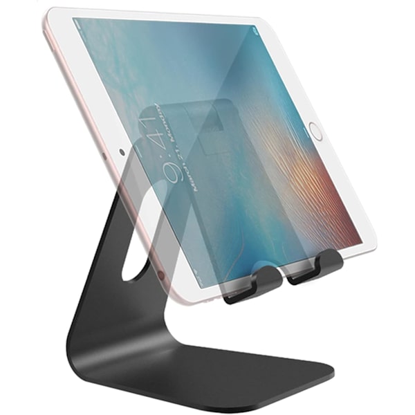 Mobiltelefonholder Mobiltelefonholder Mobiltelefonholder Skrivebords lat holder Tablet telefonholder Aluminiumlegering Kompatibel med alle mobiltelefoner Skrivebord telefonholder svart 7*8*10CM