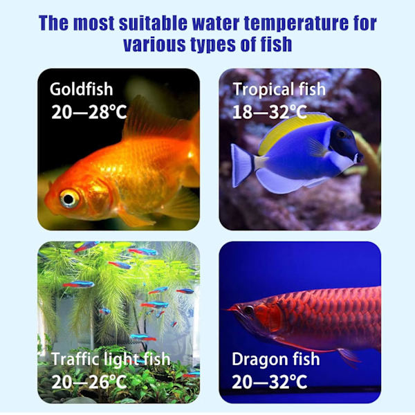 3PCS Digital Akvarietermometer Miniatyr Akvarium Extern Fastsatt