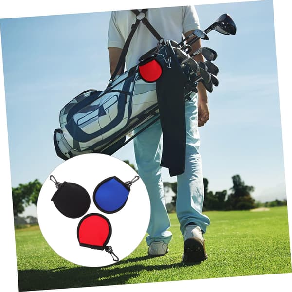 3 stk. golfboldpose, tennis polyester rengøringspose, 9*10cm