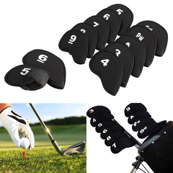 10st Golf Head Cover Club Iron Putter Head Protector Set Neopren Acc