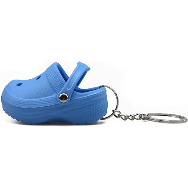 Nøkkelring anheng, tøfler, mini Crocs, liten skospenne, ryggsekk anheng, anheng