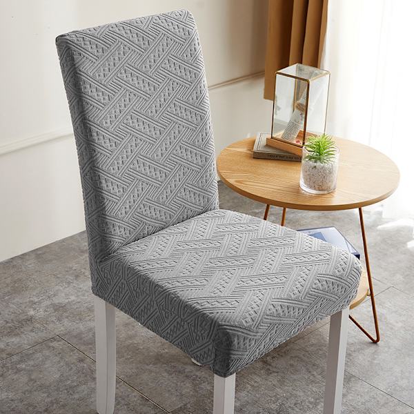 Stretchbar Säte Överdrag, Jacquard Köksstol Överdrag Avtagbar Tvättbar Fu