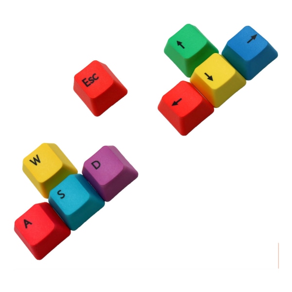9 Stk Personliggjorte farverige PBT WASD Keycaps Cherry Profile Keycaps Gam
