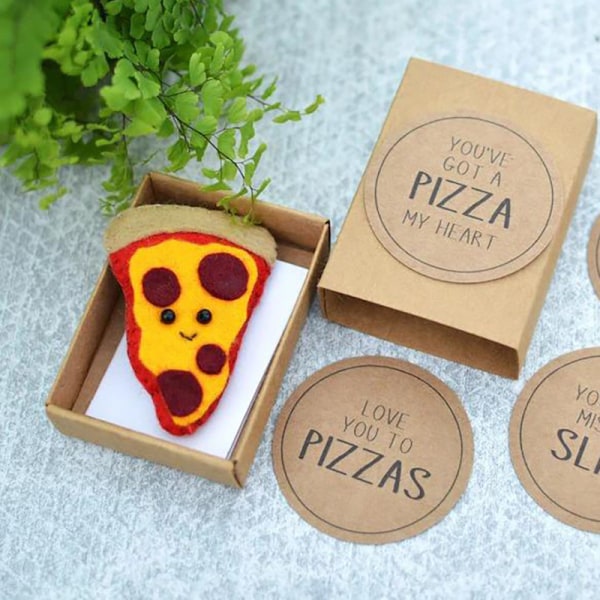Söt pizzamatchbox-present Kreativ positiv pizzficka-present till barn