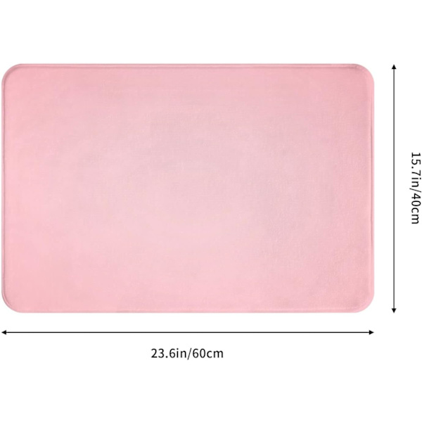 Rosa dörrmatta för inomhusbruk, halkfri gummibaksida, entrématta för kök, sovrum, badrum, heminredning