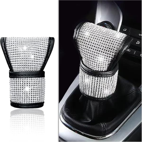 Krystal Auto Gear Shift Cover Bling Biltilbehør, Universal Bilknap