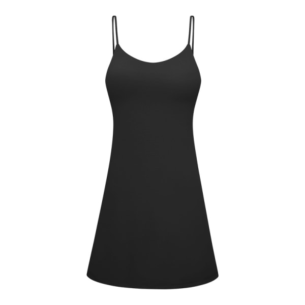 Tennisklänning för kvinnor, träningsgolfklänning Inbyggd med bh och shorts