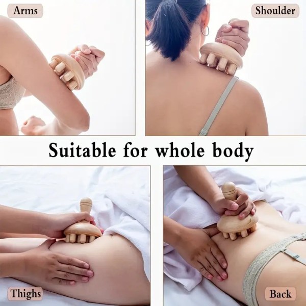 Træ Massage Kam Hånd Scrubber Hånd Værktøj Fascia Værktøj Hovedbund Massage