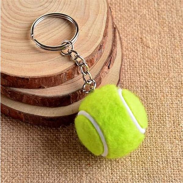 Mini Tennis Metal Nøglering Til Mænd Kvinder Mode Sport Nøglering Bil Nøglering Taske Vedhæng Dekoration Tilbehør Til Tennis Elskere, Grøn 8.5CM