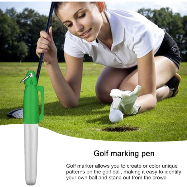 5 stk Golf Ball Marker Pen - Golf Markør For Ball | Golf Ball Justering