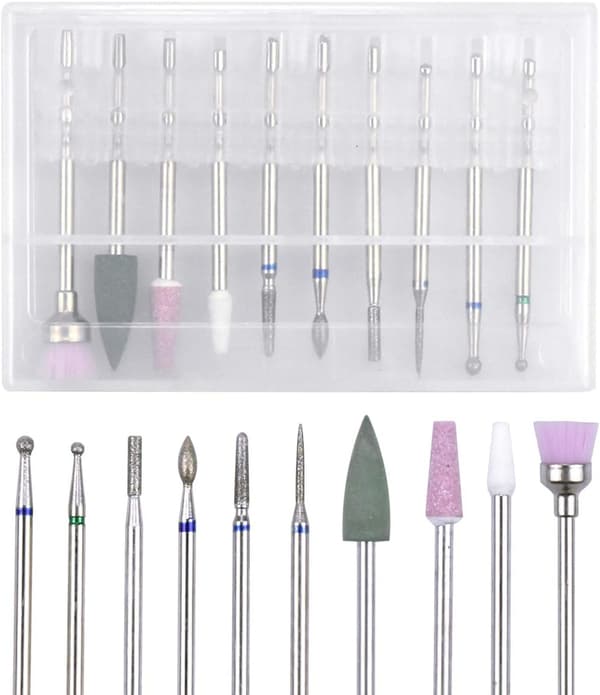 10-pack nagelborrbits Nagelborrbit Cutter för gelnaglar Bits