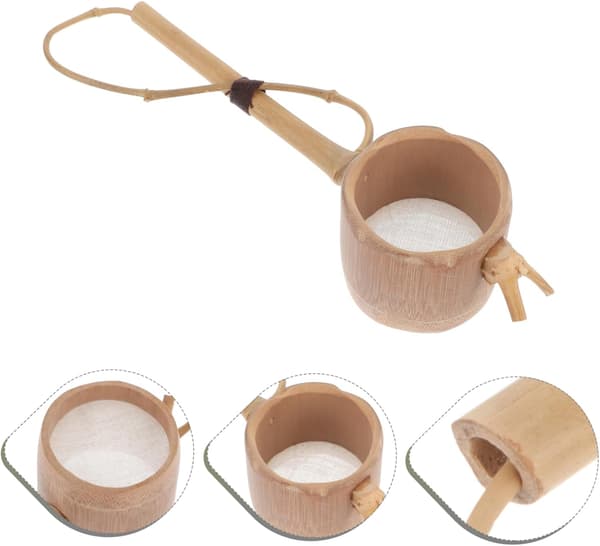 Bambus te sil, trä te filter, nät te infuser, bambu te filt