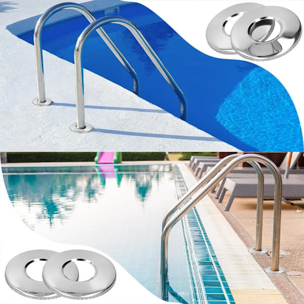 Stegplatta för poolstege i rostfritt stål, slitstark reservdel för pool, professionell pooltillbehör