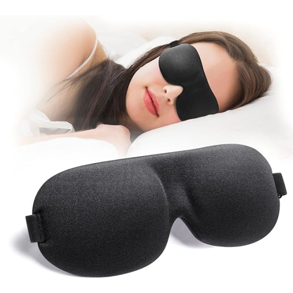 Sömnmask för rygg- och sidoslipare, ljustät ögonmask, 3D Eye Mas