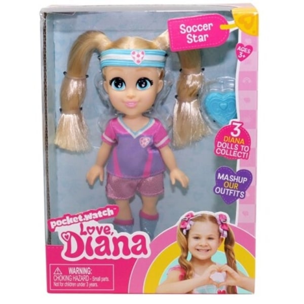 Love Diana S2 15 cm nukke, jalkapallotähti